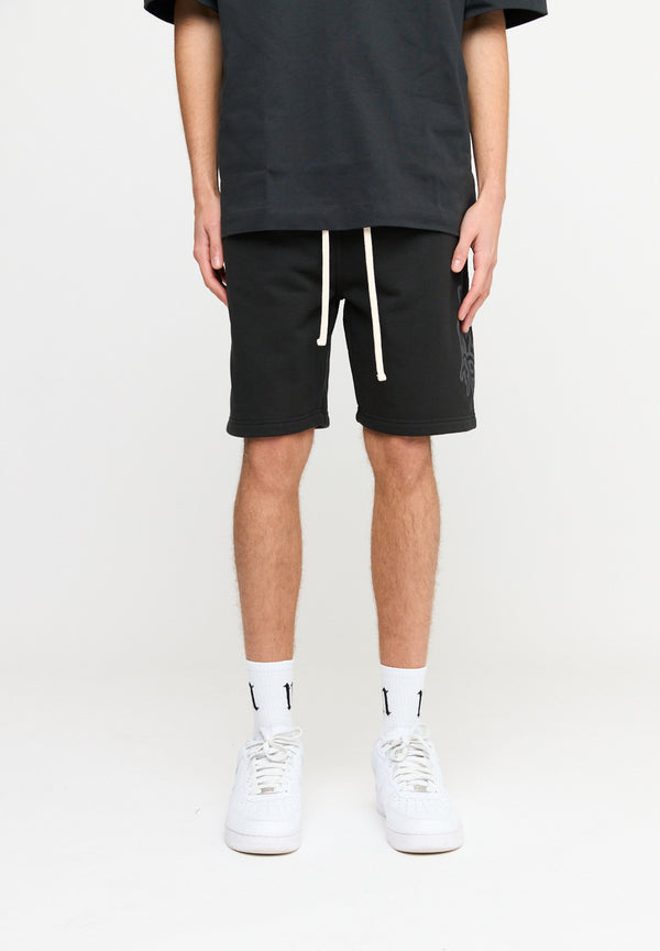 Multiply Spparel Shorts ANXIETY Black Soda Washed 50% Rabatt mit kostenlosem Versand