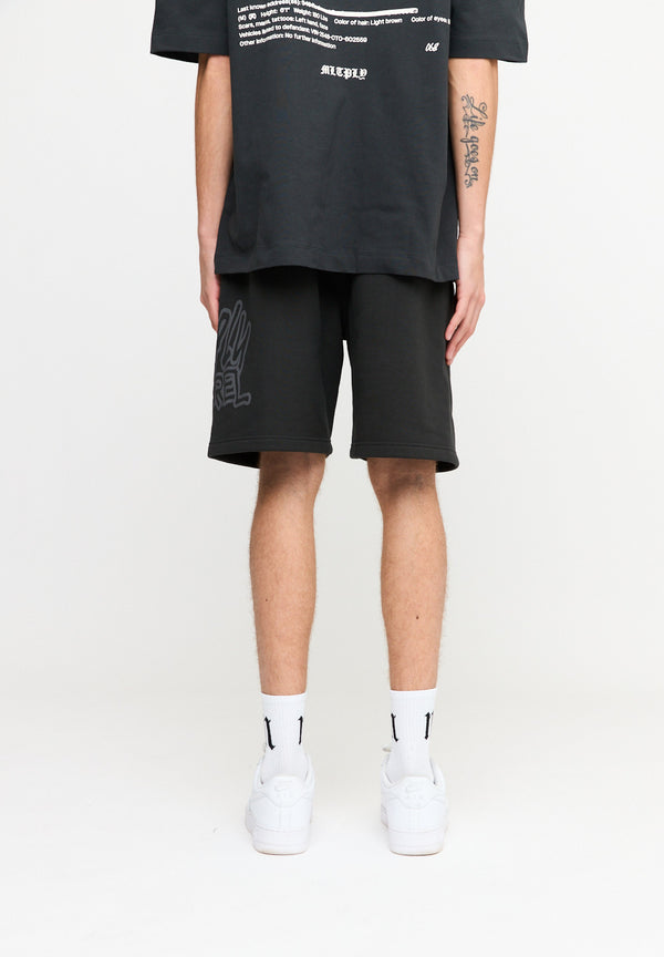 Multiply Spparel Shorts ANXIETY Black Soda Washed 50% Rabatt mit kostenlosem Versand