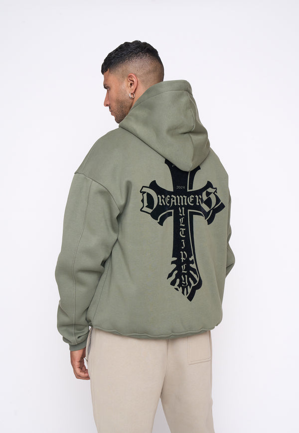 Multiply Spparel Oversize Zip Hoodie CAVALRY Four Leaf Clover Im Verkauf