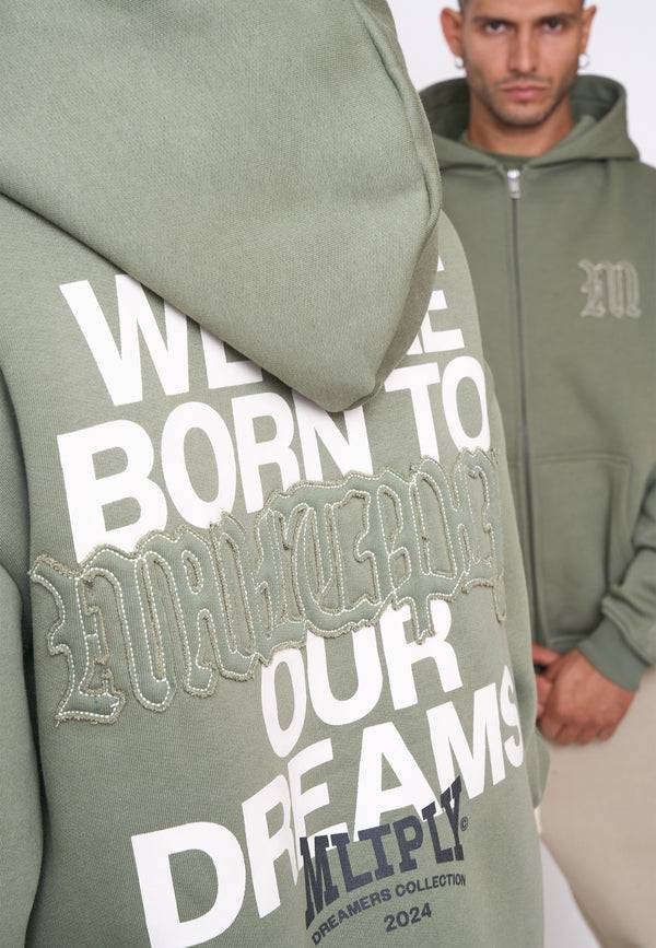 Multiply Spparel Oversize Zip Hoodie DEFENSE Four Leaf Clover zollfrei