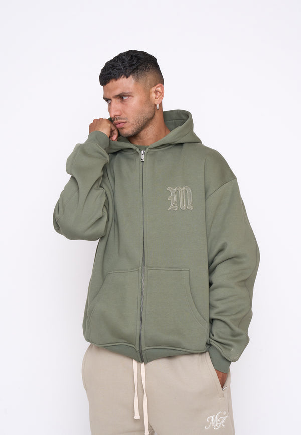 Multiply Spparel Oversize Zip Hoodie DEFENSE Four Leaf Clover zollfrei