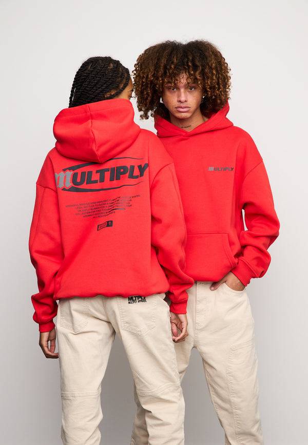 Multiply Spparel Oversize Hoodie ACCUSED Flame Scarlet Outlet