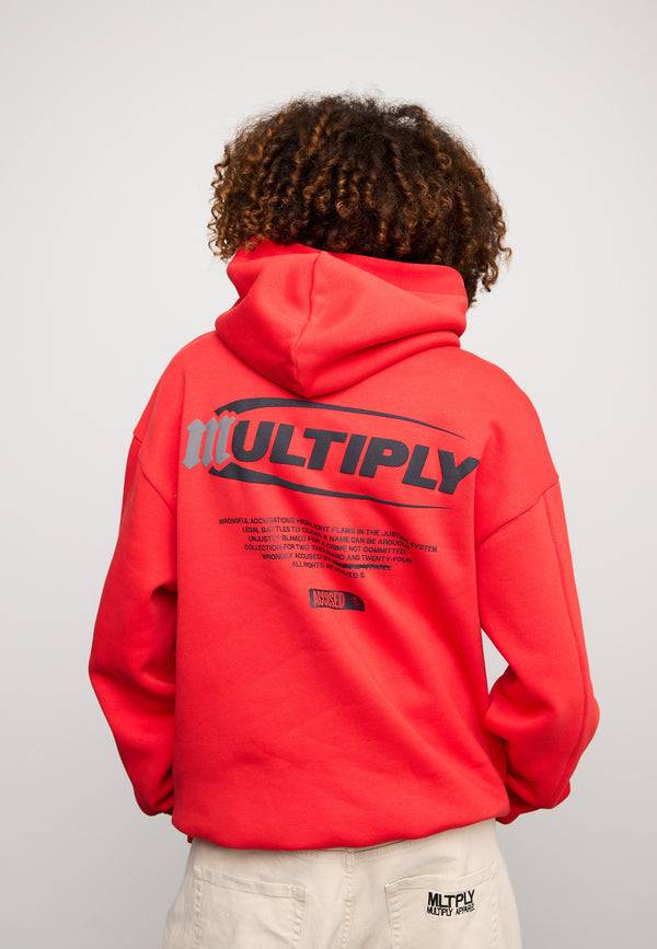 Multiply Spparel Oversize Hoodie ACCUSED Flame Scarlet Outlet