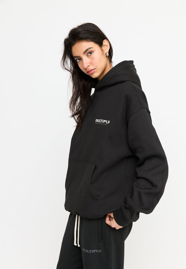 Multiply Spparel Oversize Hoodie BROKEN IDENTITY Black Soda Washed Auslauf