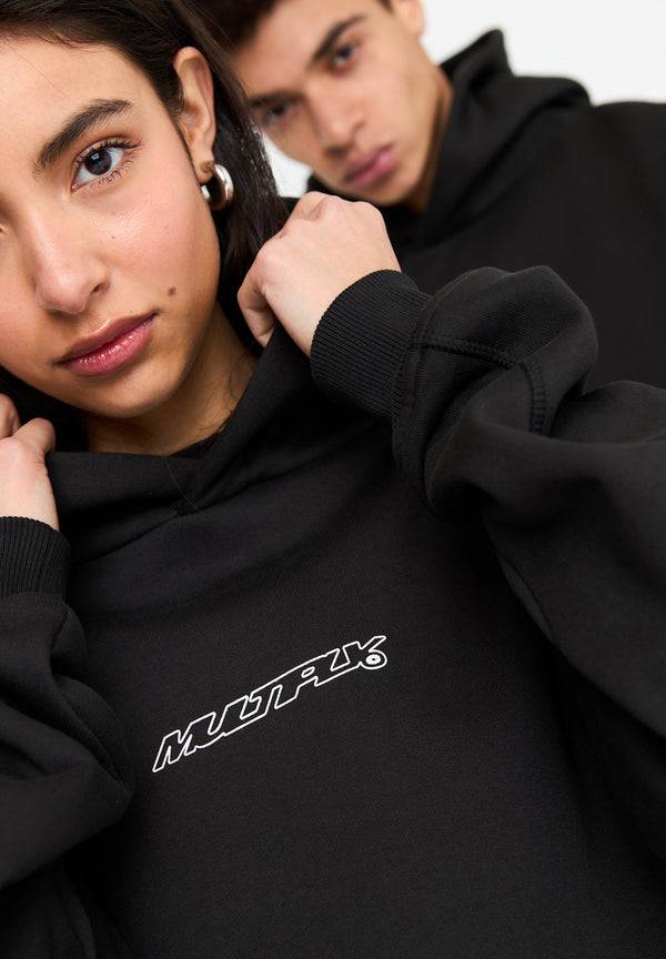 Multiply Spparel Oversize Hoodie DIVORCE Black Soda Washed im Angebot