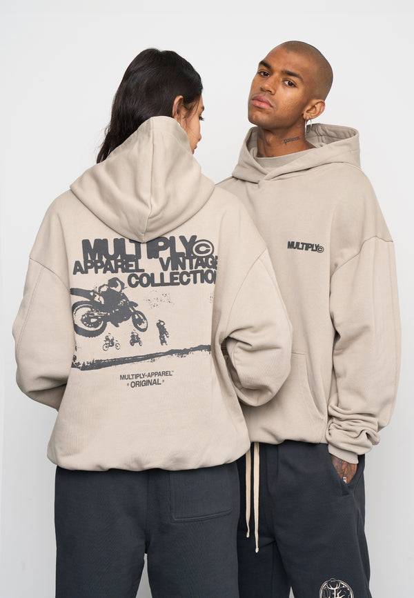 Multiply Spparel Oversize Hoodie DUST Vintage Khaki Schlussverkauf