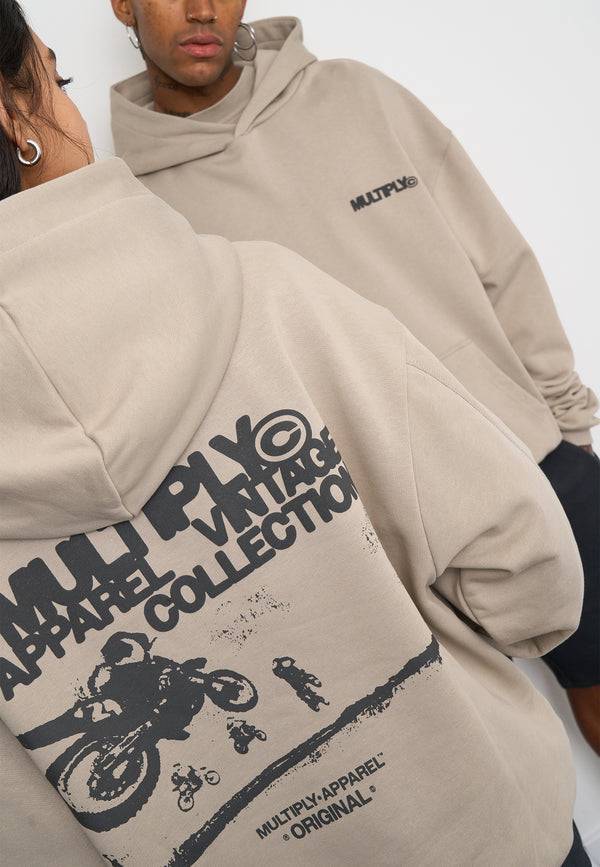 Multiply Spparel Oversize Hoodie DUST Vintage Khaki Schlussverkauf