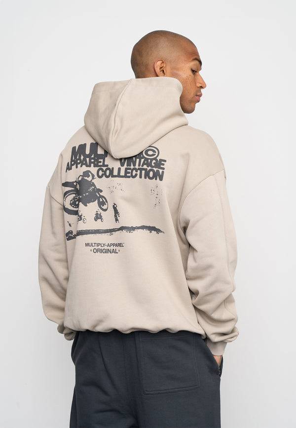 Multiply Spparel Oversize Hoodie DUST Vintage Khaki Schlussverkauf