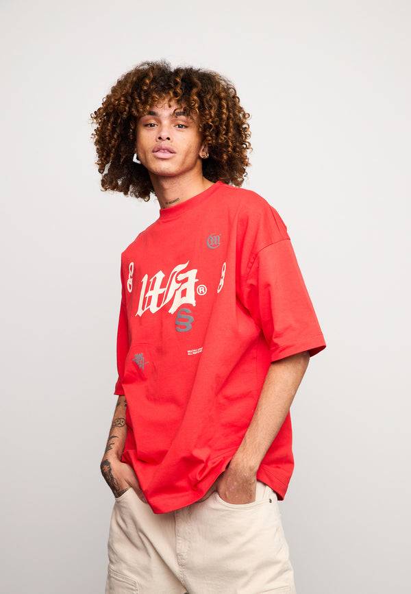 Multiply Spparel Oversize T-Shirt BAIL Flame Scarlet Günstiger Verkauf