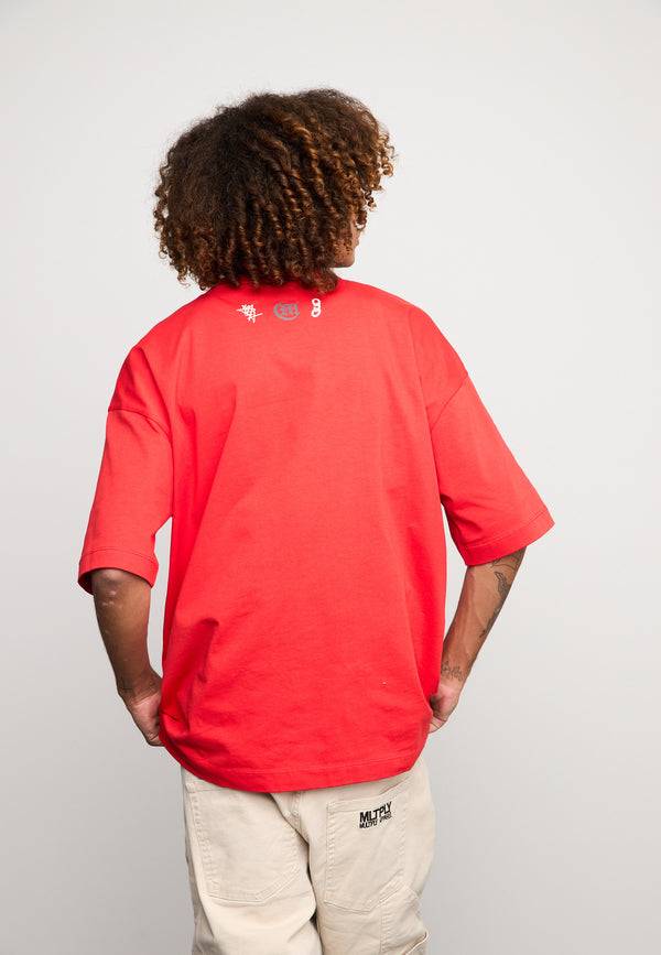 Multiply Spparel Oversize T-Shirt BAIL Flame Scarlet Günstiger Verkauf