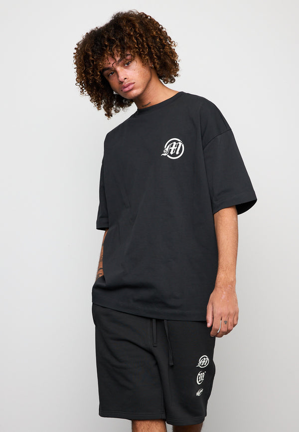Multiply Spparel Oversize T-Shirt CALUMNY Black Soda Washed Fabrikverkauf