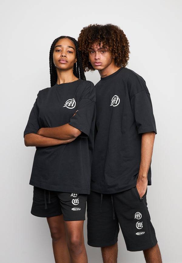 Multiply Spparel Oversize T-Shirt CALUMNY Black Soda Washed Fabrikverkauf