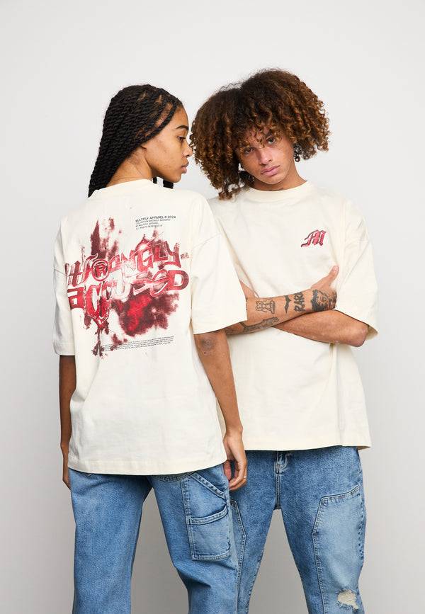 Multiply Spparel Oversize T-Shirt LIBEL Egret Meist gekauft