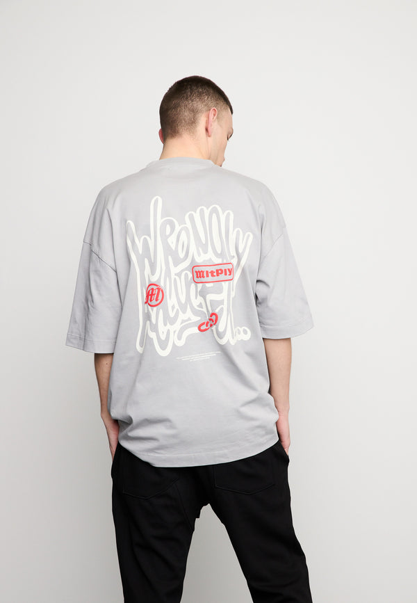 Multiply Spparel Oversize T-Shirt RIGHTS Ultimate Grey Blitzverkäufe