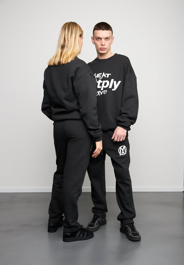 Multiply Spparel Oversize Sweatshirt MLTPLY WAVE Black Soda Washed Flash Sale