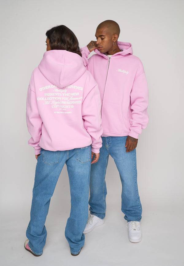 Multiply Spparel Oversize Zip Hoodie OTHER DAYS Pink Lavender Saisonschlussverkauf