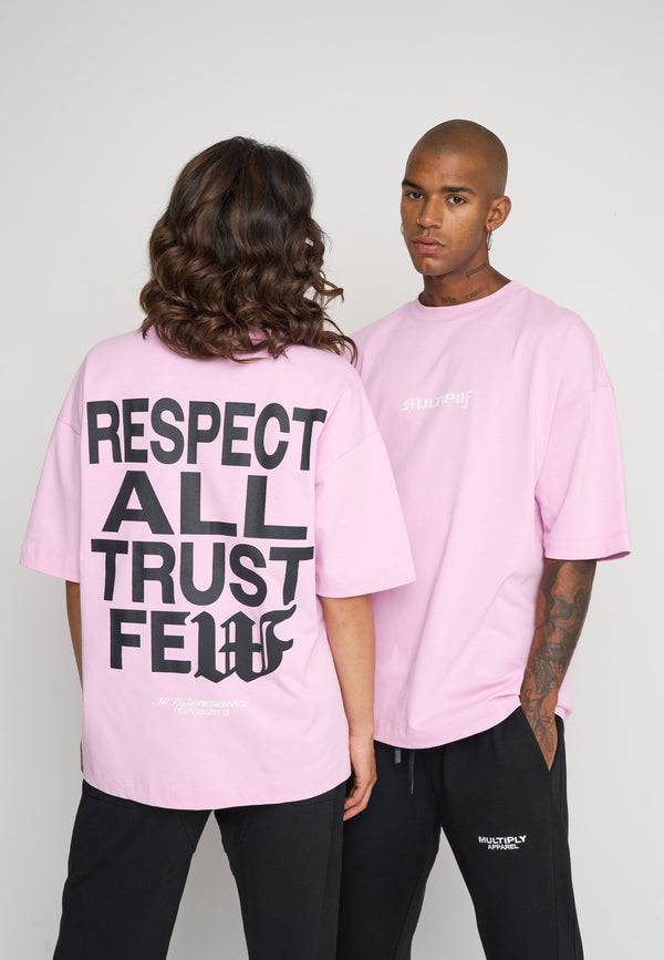 Multiply Spparel Oversize T-Shirt RESPECT Pink Lavender Weihnachtsangebot