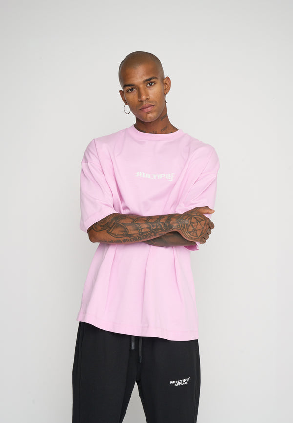 Multiply Spparel Oversize T-Shirt RESPECT Pink Lavender Weihnachtsangebot