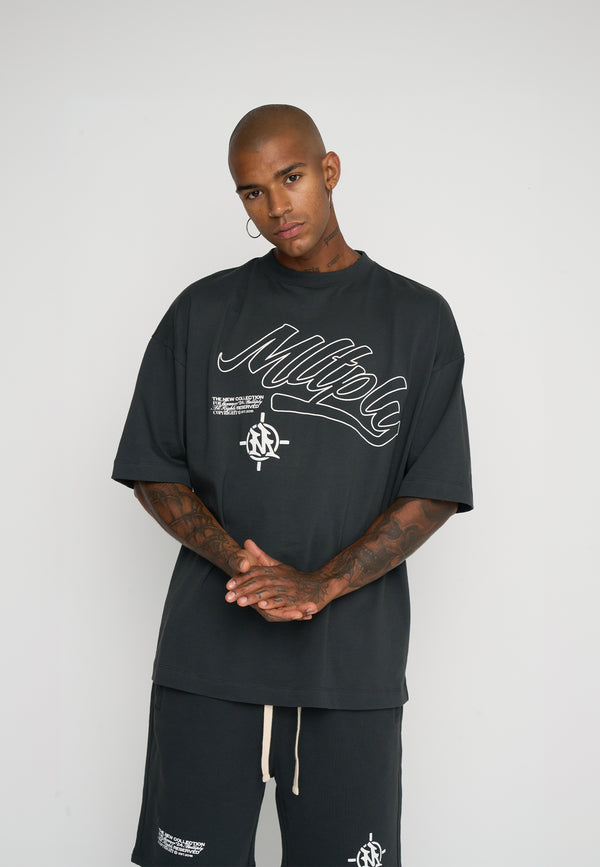 Multiply Spparel Oversize T-Shirt SECRECY Black Soda Muttertagsangebot
