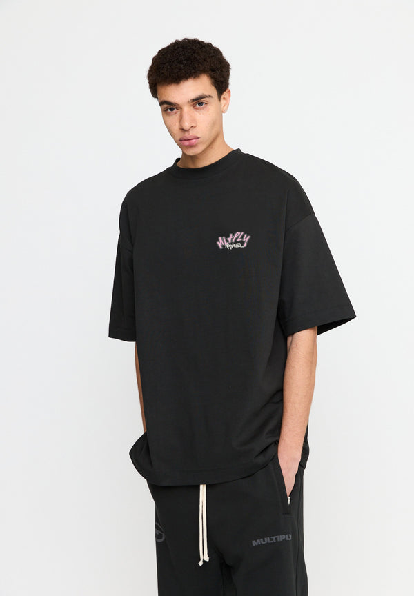 Multiply Spparel Oversize T-Shirt ISOLATION Black Soda Washed Valentinstagsangebot