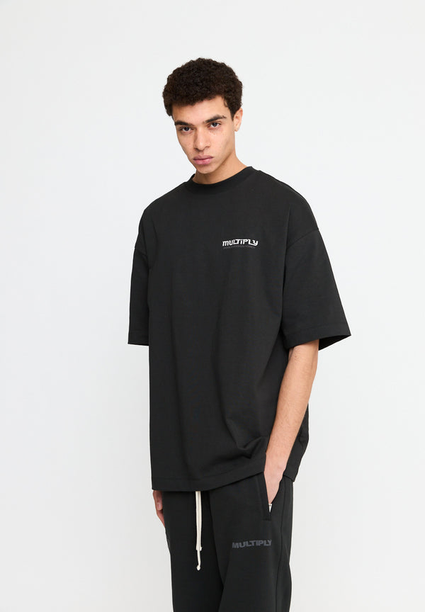 Multiply Spparel Oversize T-Shirt BROKEN IDENTITY Black Soda Washed Jubiläumsangebot