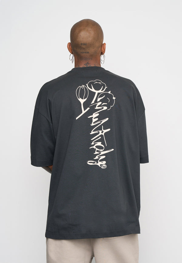 Multiply Spparel Oversize T-Shirt ROOTS Black Soda Washed Lagerräumung