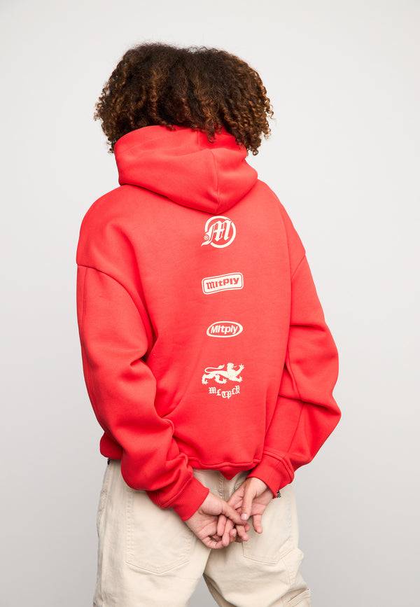 Multiply Spparel Oversize Hoodie JUDGMENT Flame Scarlet Blitzangebot