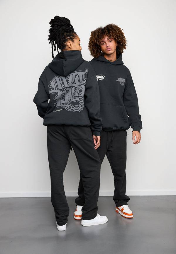 Multiply Spparel Oversize Hoodie FALSEHOOD Black Soda Washed Neuheiten