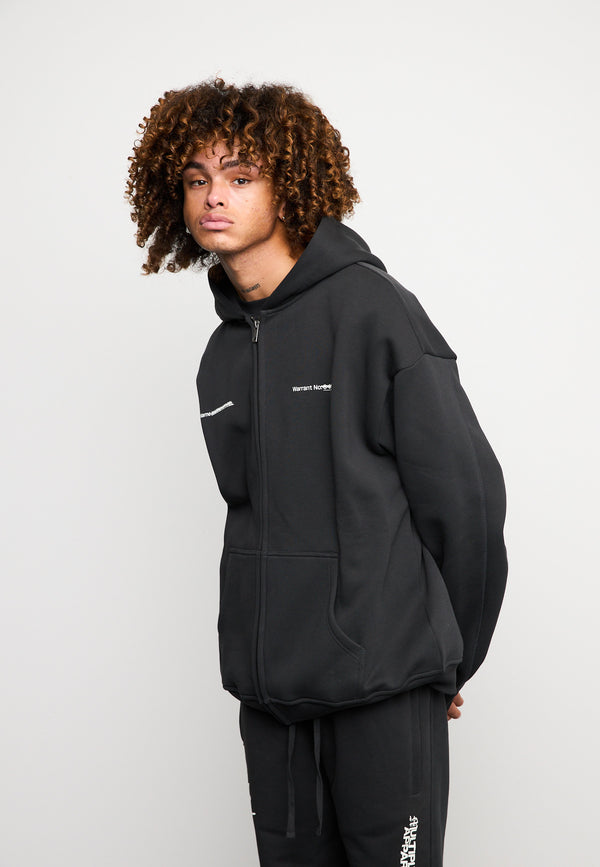 Multiply Spparel Oversize Zip Hoodie SLANDER Black Soda Washed Bestseller