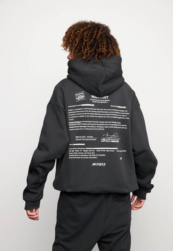Multiply Spparel Oversize Zip Hoodie SLANDER Black Soda Washed Bestseller