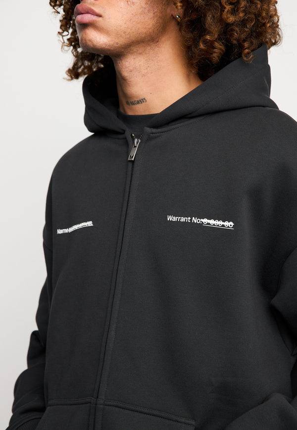 Multiply Spparel Oversize Zip Hoodie SLANDER Black Soda Washed Bestseller