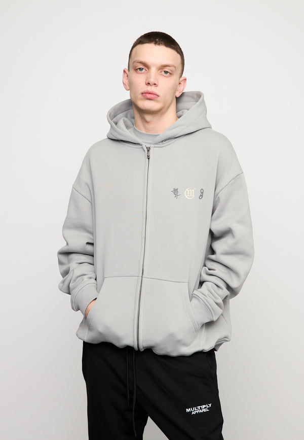 Multiply Spparel Oversize Zip Hoodie DEFAMATION Ultimate Grey Kauf eins, bekomm eins gratis