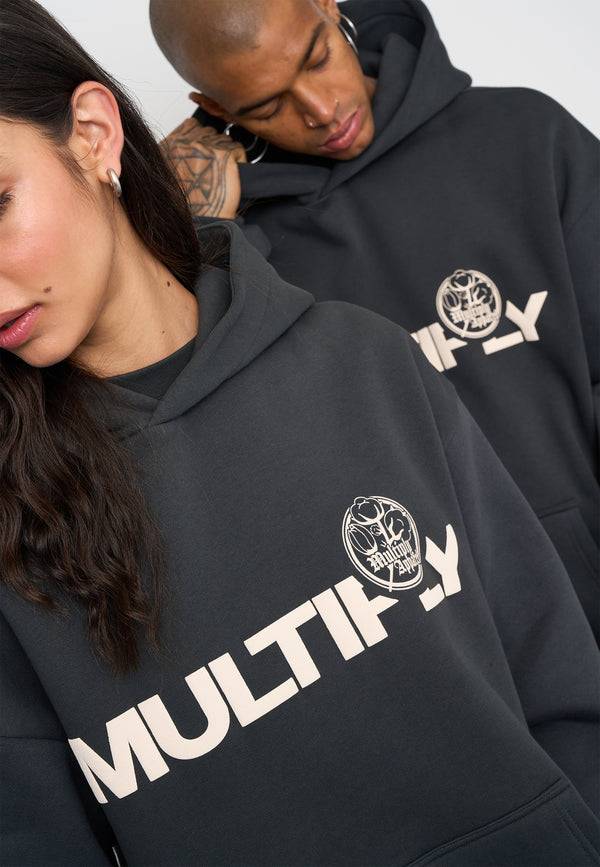 Multiply Spparel Oversize Hoodie VINTAGE Black Soda Washed Tägliche Deals