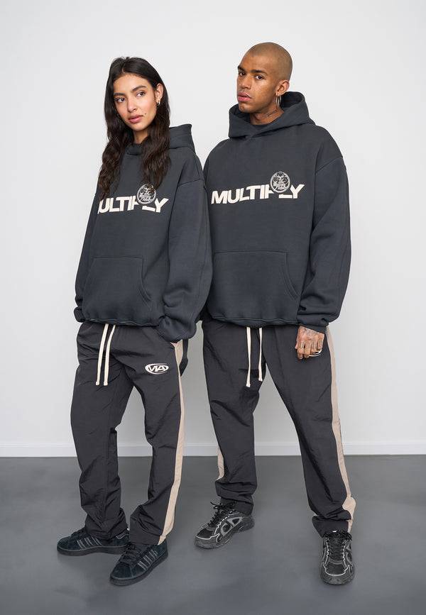 Multiply Spparel Oversize Hoodie VINTAGE Black Soda Washed Tägliche Deals