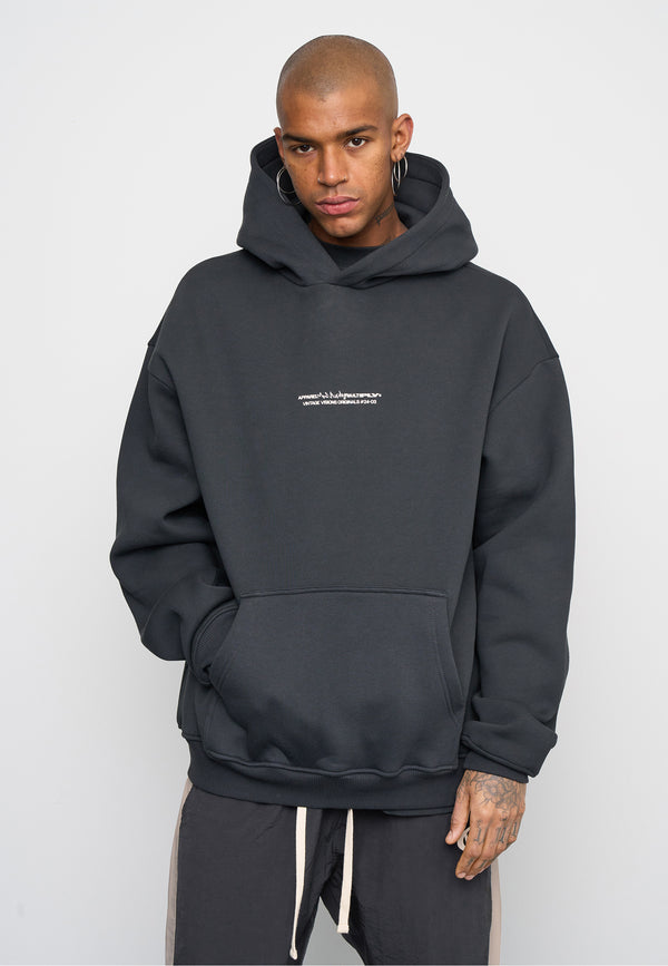 Multiply Spparel Oversize Hoodie V Visions Black Soda Washed Sonderangebote