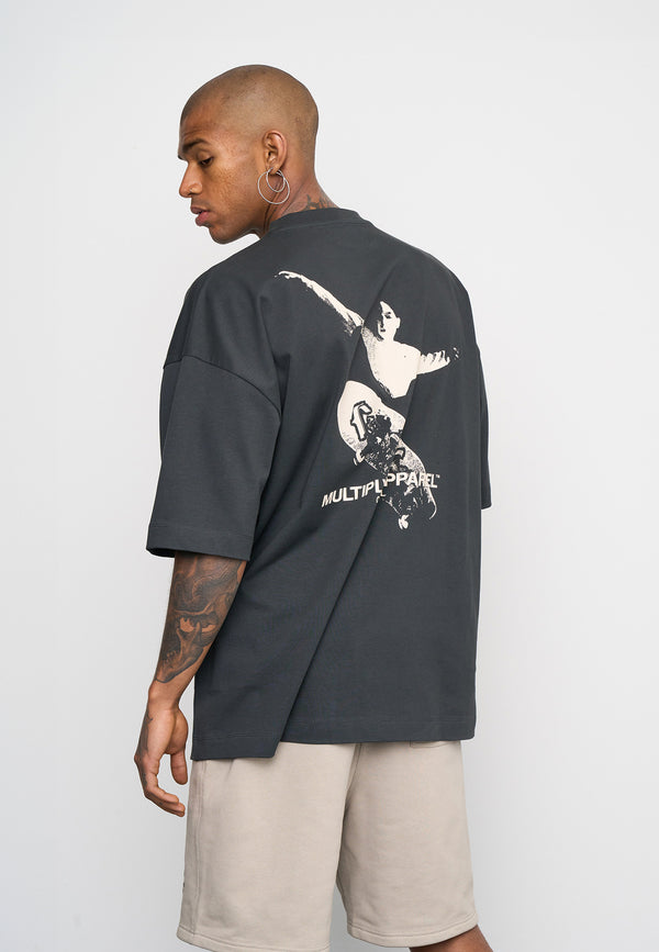Multiply Spparel Oversize T-Shirt KICKFLIP Black Soda Washed Wochenangebot