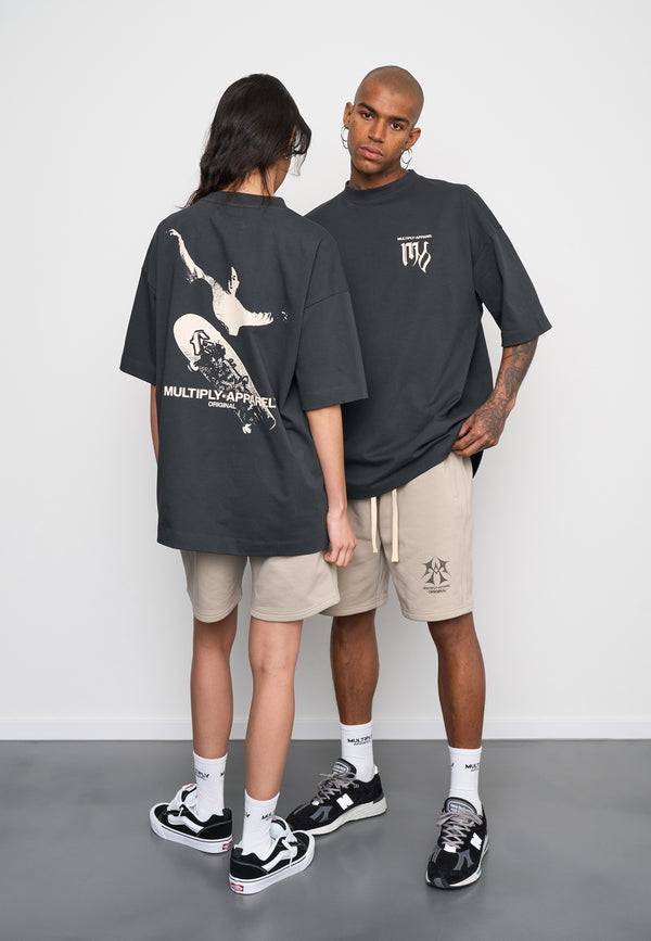 Multiply Spparel Oversize T-Shirt KICKFLIP Black Soda Washed Wochenangebot