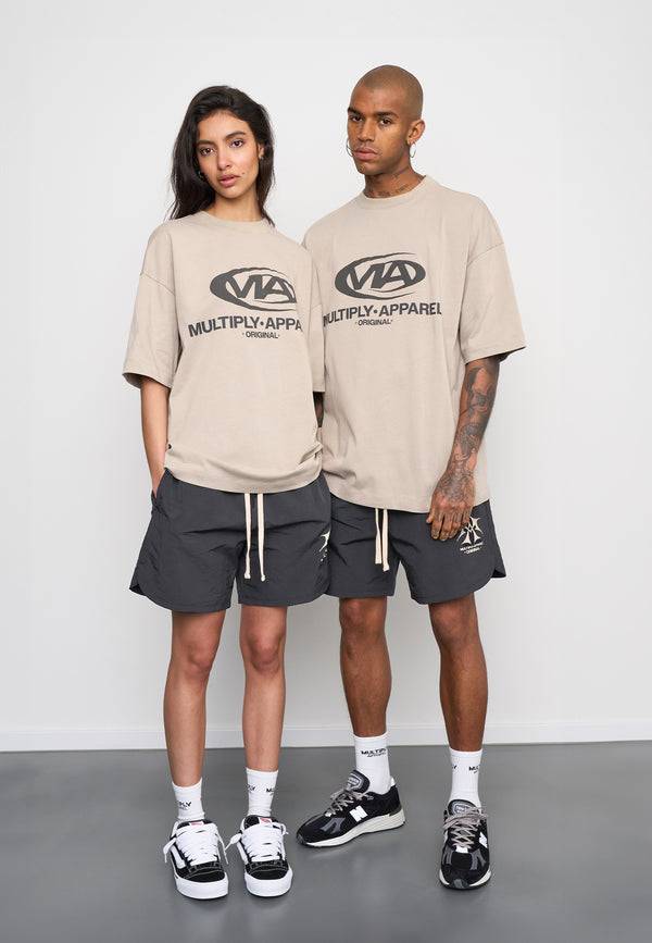 Multiply Spparel Oversize T-Shirt GRIND Vintage Khaki JETZT KAUFEN