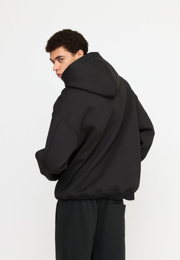 Multiply Spparel Oversize Zip Hoodie LONELINESS Black Soda Washed Bis zu 50% Rabatt