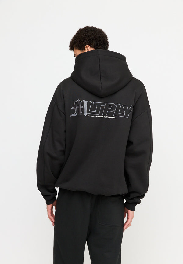 Multiply Spparel Oversize Zip Hoodie IMPACT Black Soda Washed Bis zu 60% Rabatt