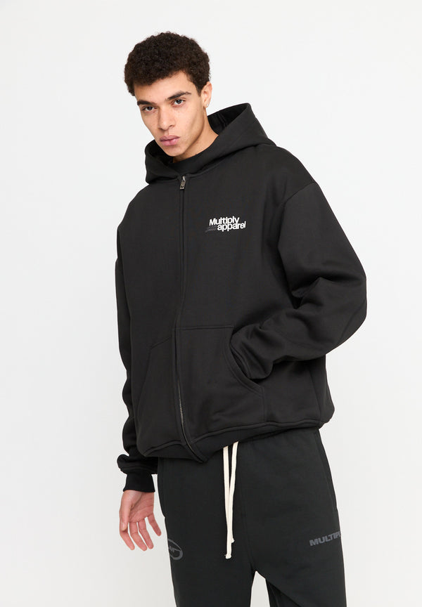 Multiply Spparel Oversize Zip Hoodie IMPACT Black Soda Washed Bis zu 60% Rabatt