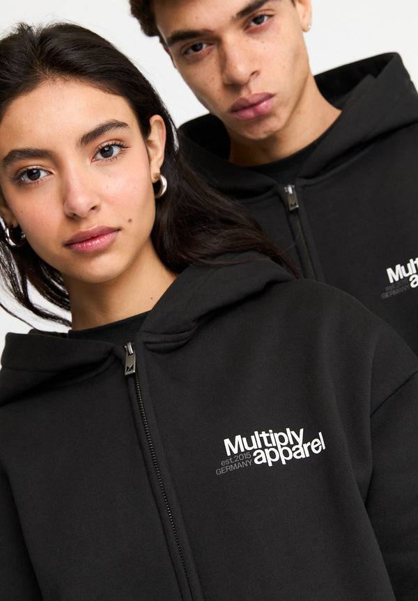 Multiply Spparel Oversize Zip Hoodie IMPACT Black Soda Washed Bis zu 60% Rabatt