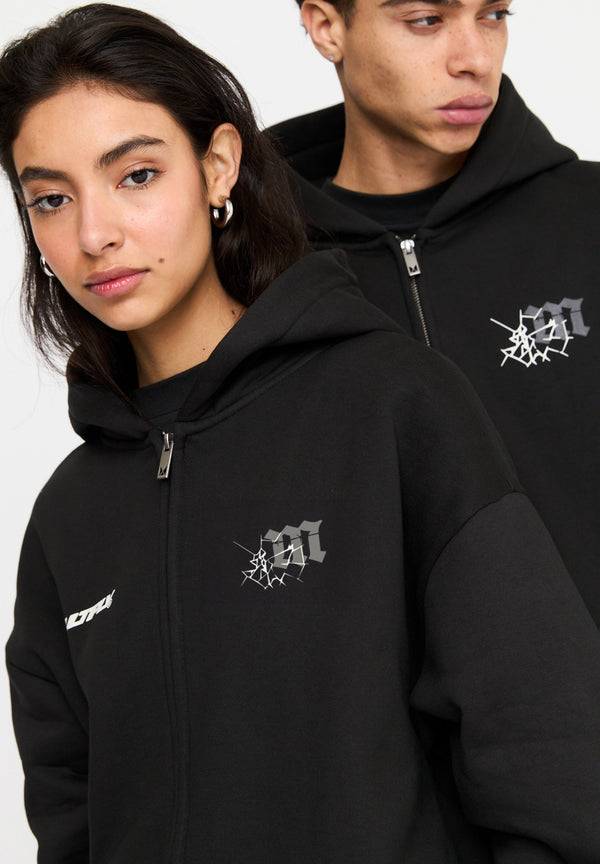 Multiply Spparel Oversize Zip Hoodie CUSTODY Black Soda Washed Bis zu 65% Rabatt