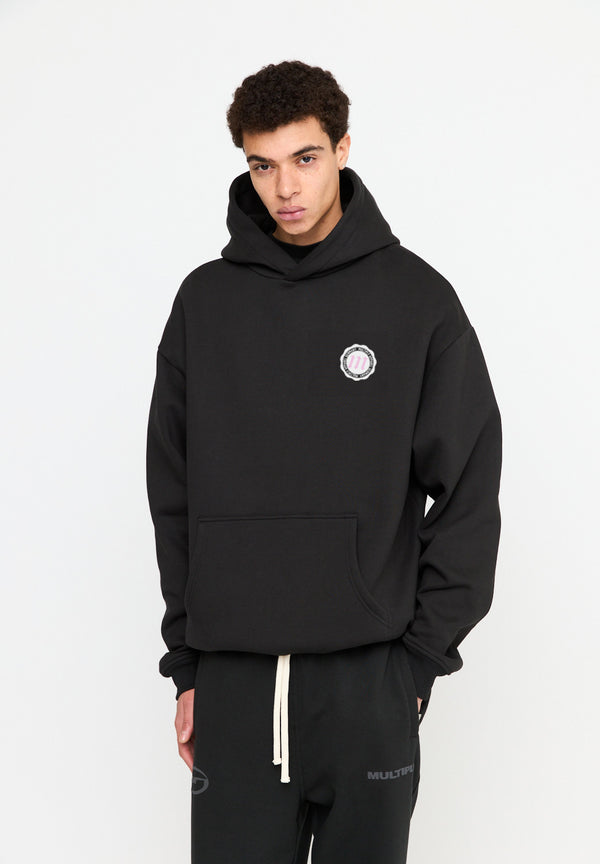 Multiply Spparel Oversize Hoodie SEPARATION Black Soda Washed Nur für heute