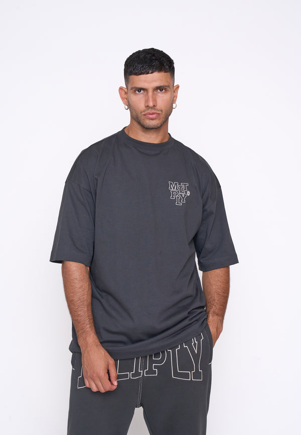 Multiply Spparel Oversize T-Shirt ELISION Black Soda Vierteljährliche Förderung