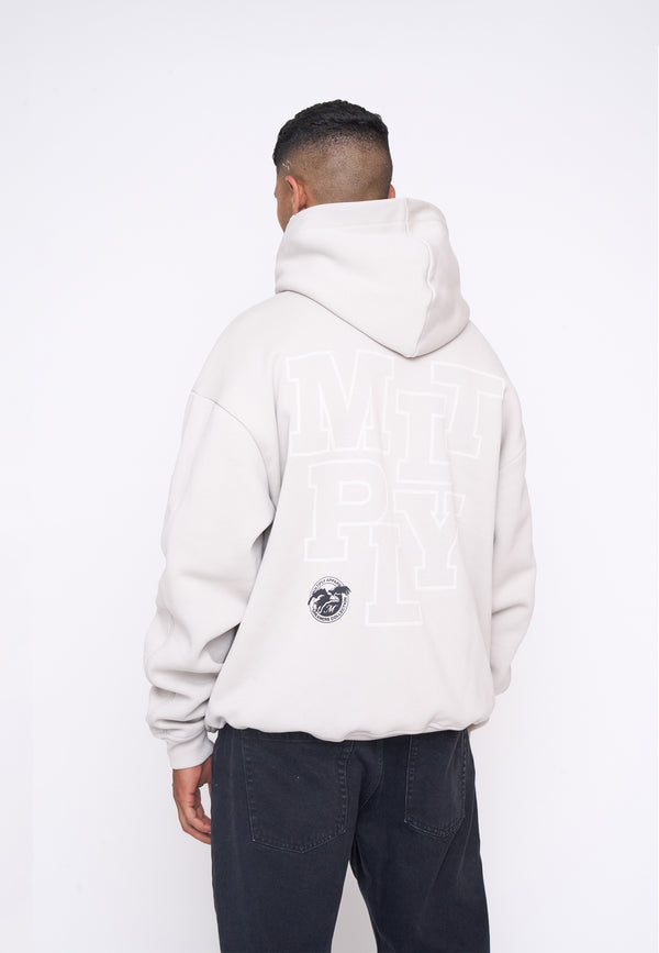 Multiply Spparel Oversize Zip Hoodie LIBRARY Dove Super Rabatt