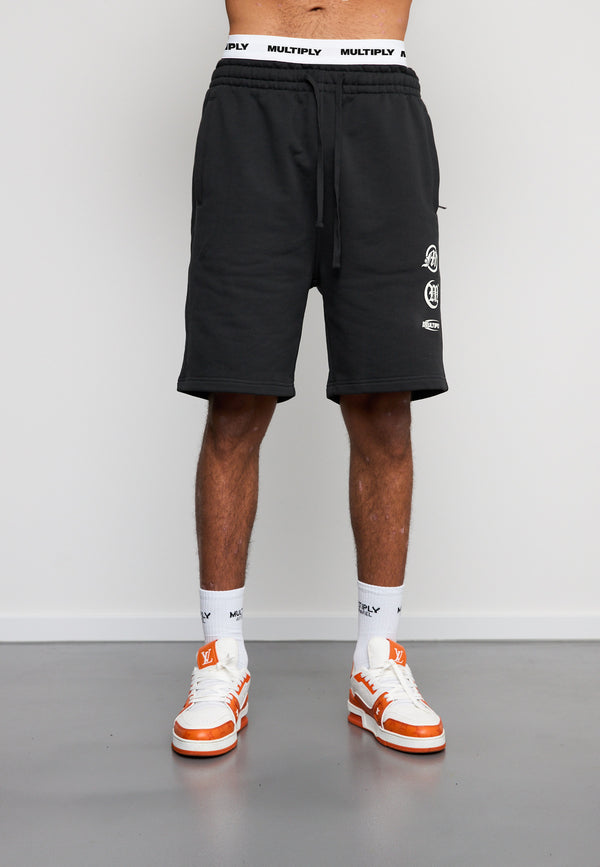 Multiply Spparel Shorts CONVICT Black Soda Washed Kostenloser Versand international