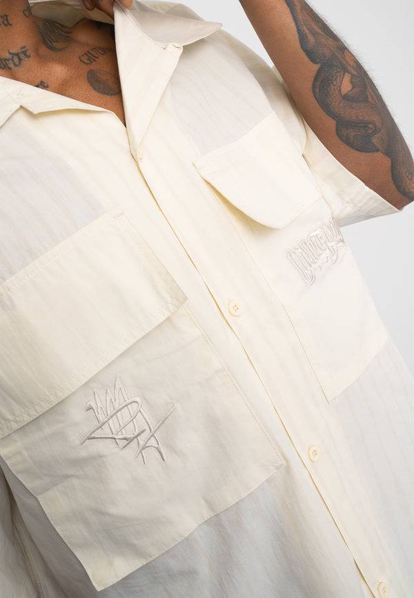 Multiply Spparel Oversize Shirt BARS White Asparagus Online
