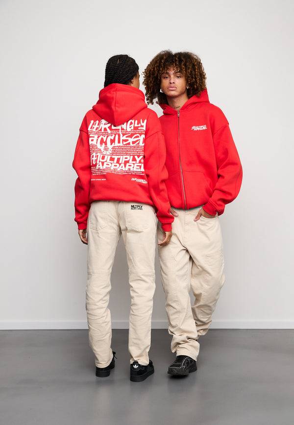 Multiply Spparel Oversize Zip Hoodie TRIAL Flame Scarlet Angebote