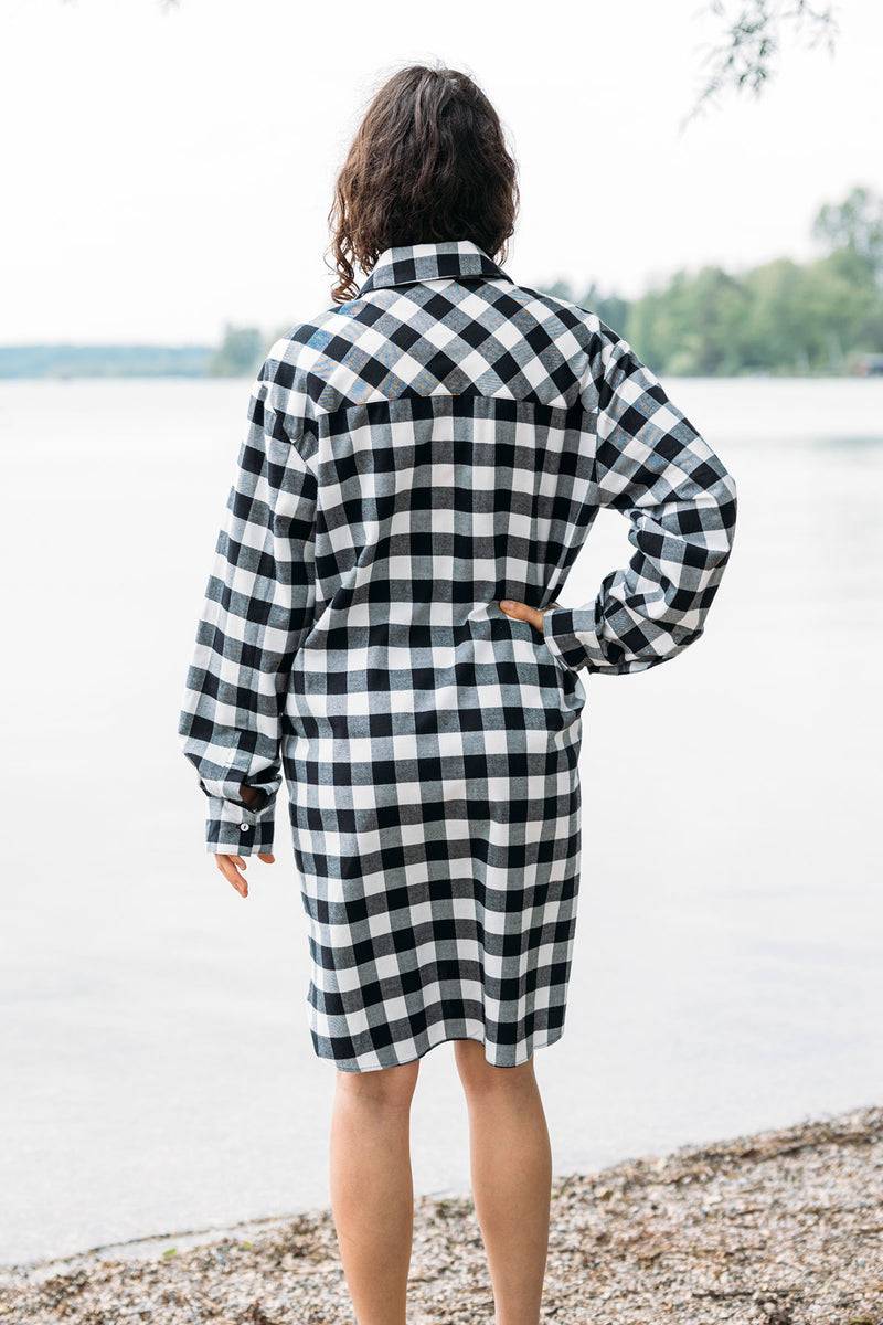 Mykke Hofmann Flanellkleid aus Bio-Baumwolle Klore 50% Rabatt mit kostenlosem Versand